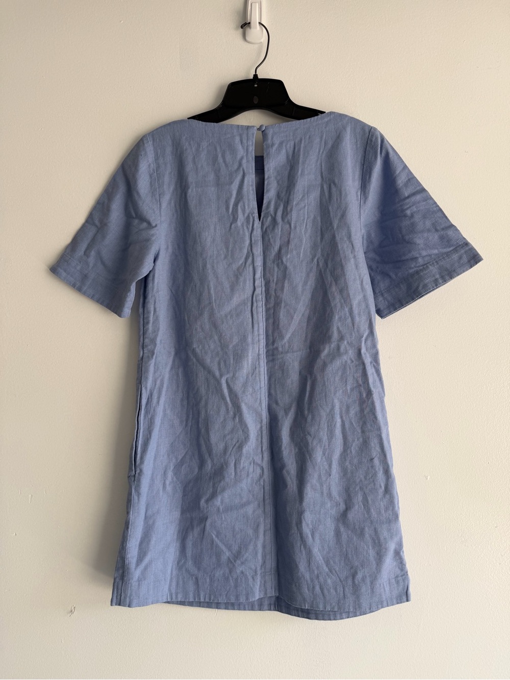 Abercrombie & Fitch Blue Linen-Blend T-Shirt Mini Dress Small 8387 - Picture 5 of 9